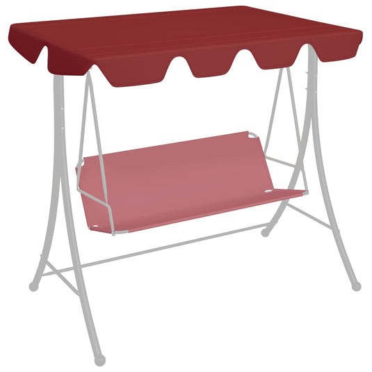 Vidaxl vervangingsluifel voor schommelbank 188 168x145 110 cm wijnrood
