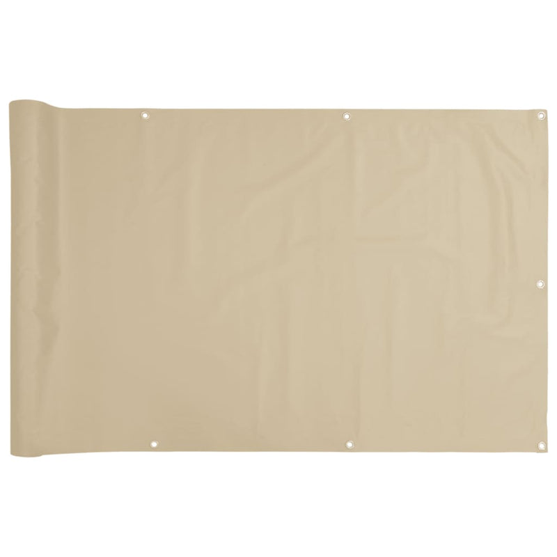 Afbeelding laden in galerijviewer, Vidaxl balkonscherm 75x500 cm oxford stof beige
