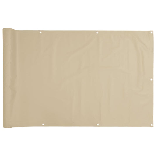 Vidaxl balkonscherm 75x500 cm oxford stof beige