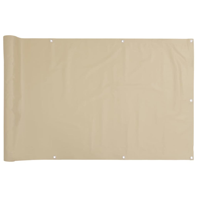 Afbeelding laden in galerijviewer, Vidaxl balkonscherm 90x500 cm oxford stof beige
