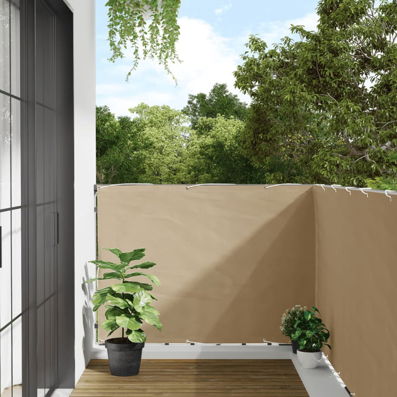 Afbeelding laden in galerijviewer, Vidaxl balkonscherm 120x300 cm oxford stof beige
