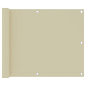 Vidaxl balkonscherm 75x300 cm oxford stof crème