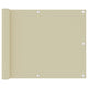 Vidaxl balkonscherm 75x300 cm oxford stof crème