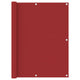 Vidaxl balkonscherm 120x400 cm oxford stof rood