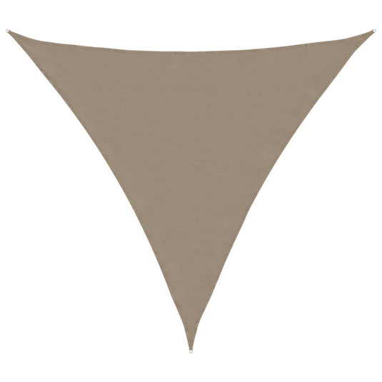 Vidaxl zonnescherm driehoekig 5x5x5 m oxford stof taupe