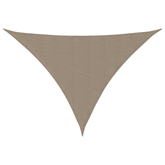 Vidaxl zonnescherm driehoekig 5x7x7 m oxford stof taupe