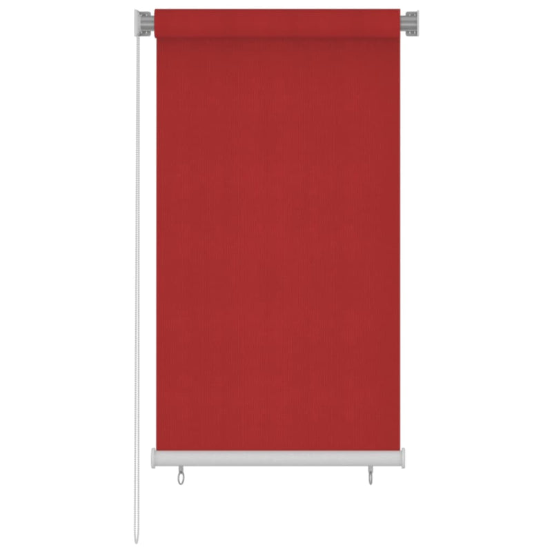 Afbeelding laden in galerijviewer, VidaXL Rolgordijn voor buiten 80x140 cm HDPE rood
