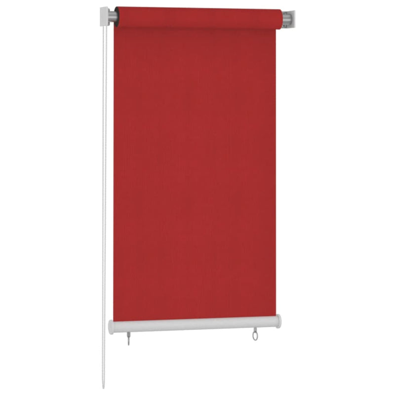 Afbeelding laden in galerijviewer, VidaXL Rolgordijn voor buiten 80x140 cm HDPE rood
