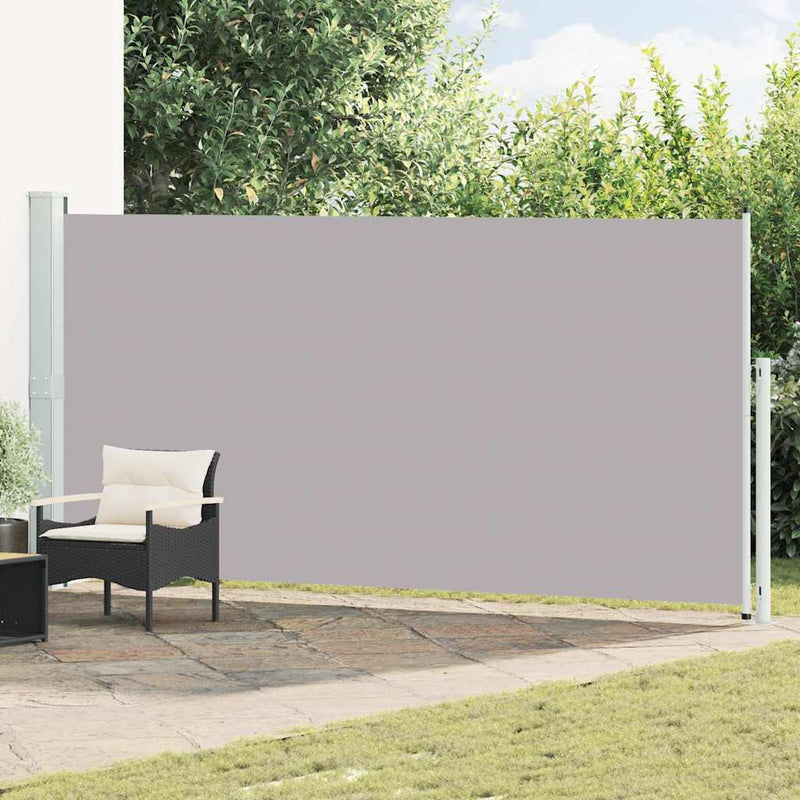 Afbeelding laden in galerijviewer, Vidaxl tuinscherm uittrekbaar 180x514 cm grijs
