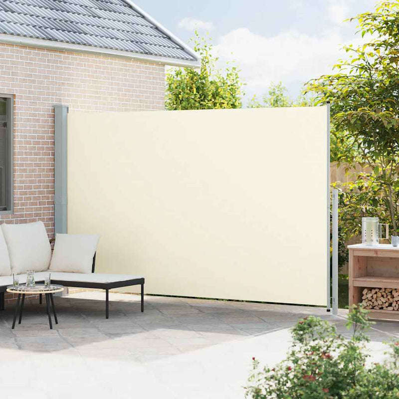 Afbeelding laden in galerijviewer, Vidaxl tuinscherm uittrekbaar 220x514 cm crème
