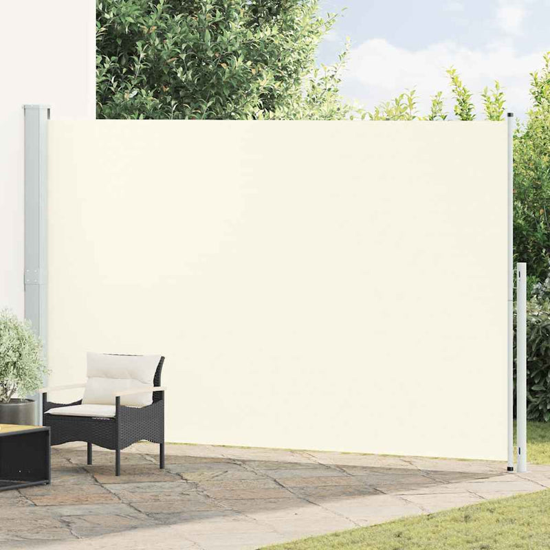 Afbeelding laden in galerijviewer, Vidaxl tuinscherm uittrekbaar 220x514 cm crème
