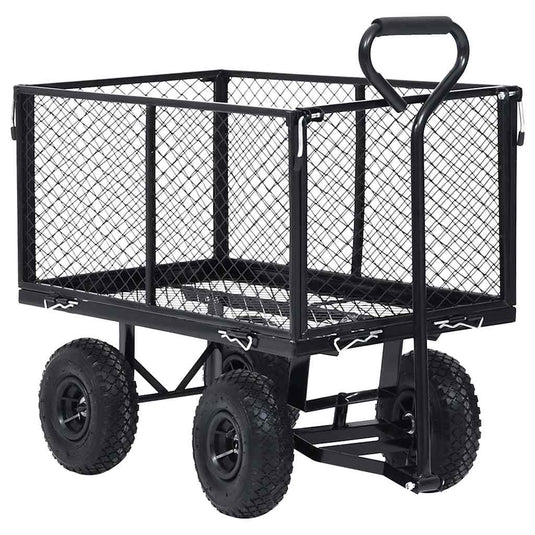 Vidaxl tuinwagen 350 kg zwart