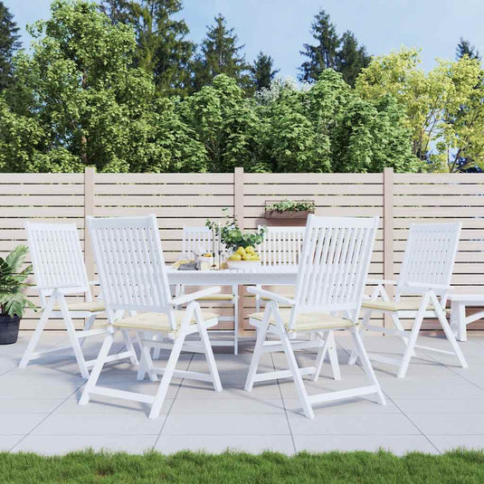 Vidaxl tuinstoelkussens 6 st 40x40x4 cm oxford stof crèmekleurig