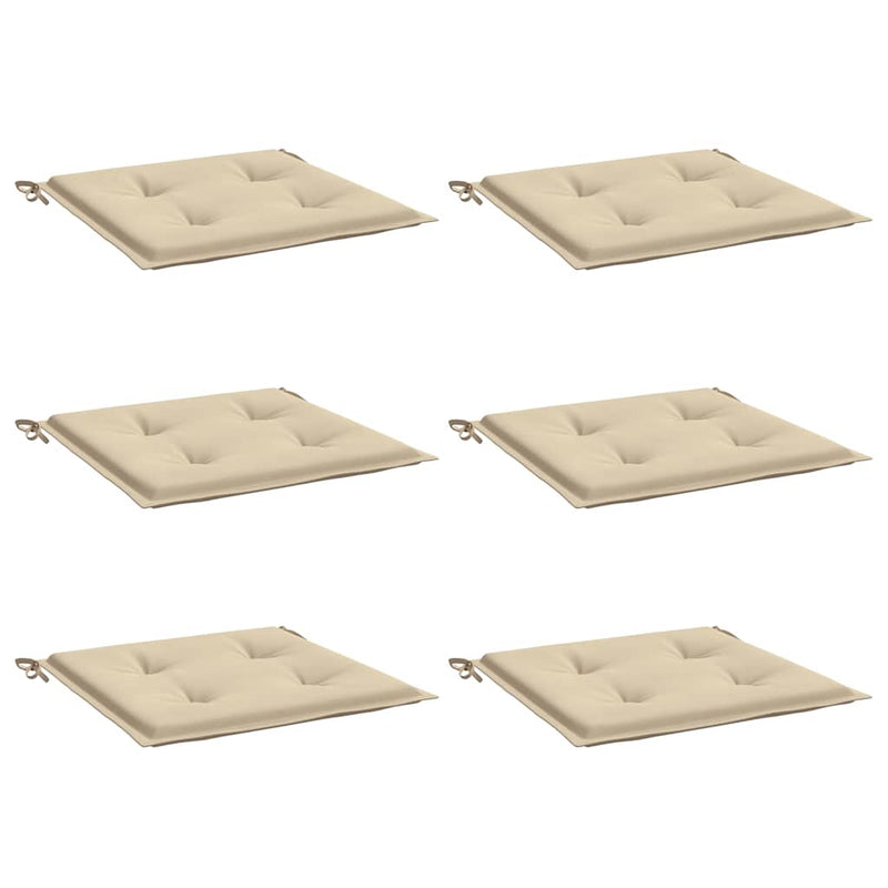 Afbeelding laden in galerijviewer, Vidaxl tuinstoelkussens 6 st 40x40x4 cm oxford stof beige

