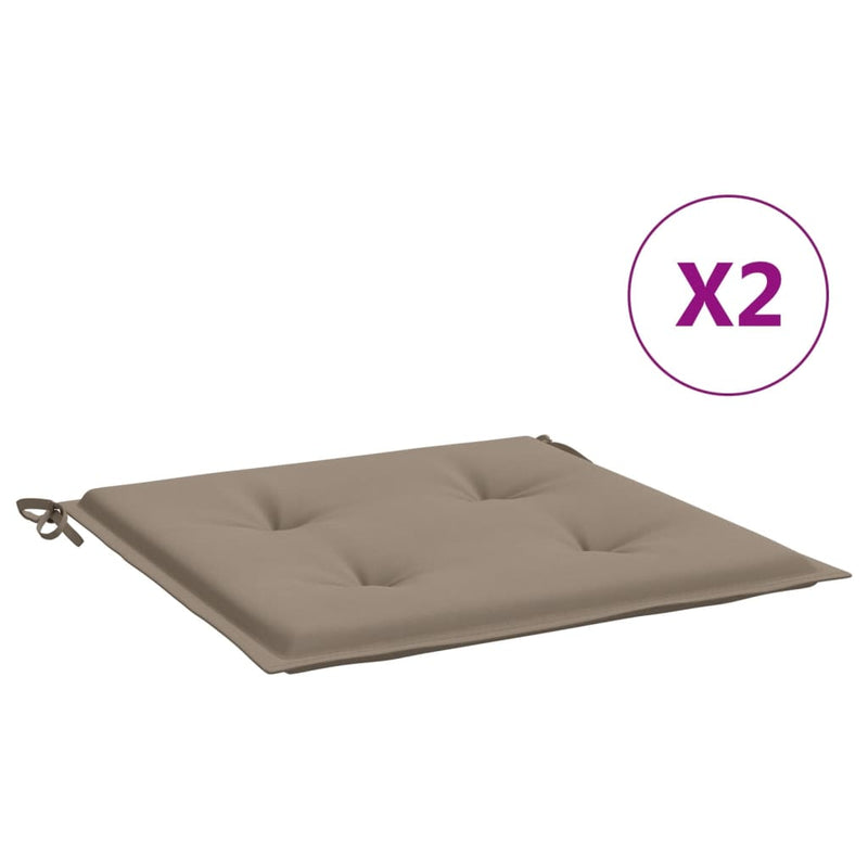 Afbeelding laden in galerijviewer, Vidaxl tuinstoelkussens 2 st 40x40x4 cm oxford stof taupe
