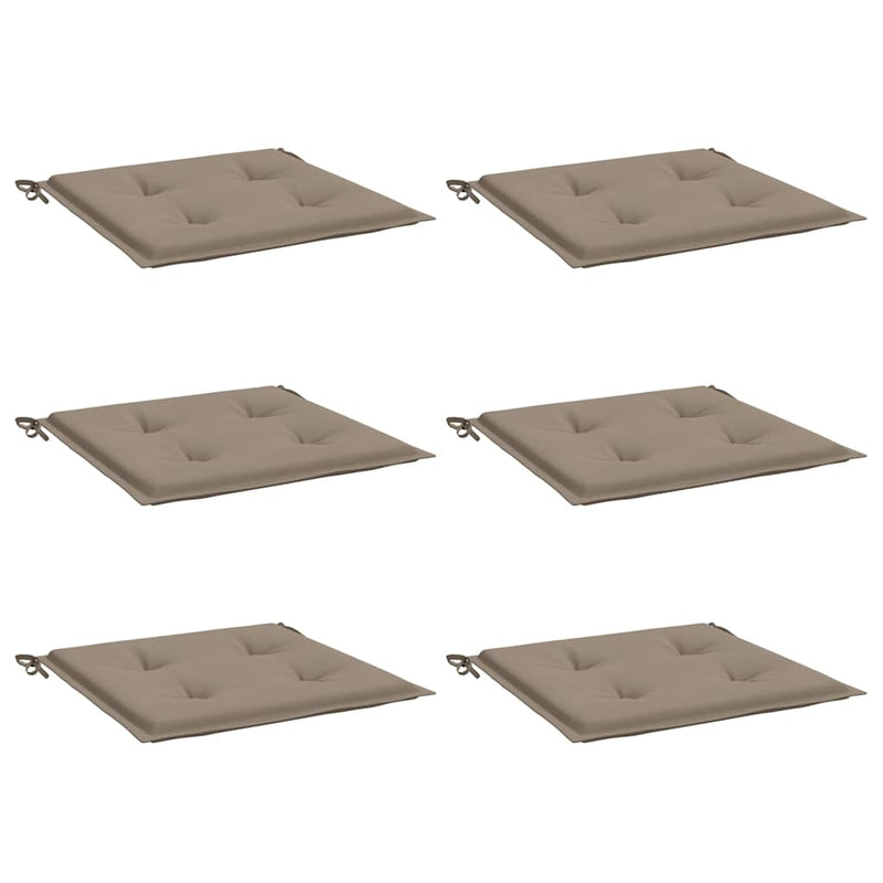 Afbeelding laden in galerijviewer, Vidaxl tuinstoelkussens 6 st 40x40x4 cm oxford stof taupe
