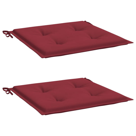 Vidaxl tuinstoelkussens 2 st 40x40x4 cm oxford stof wijnrood