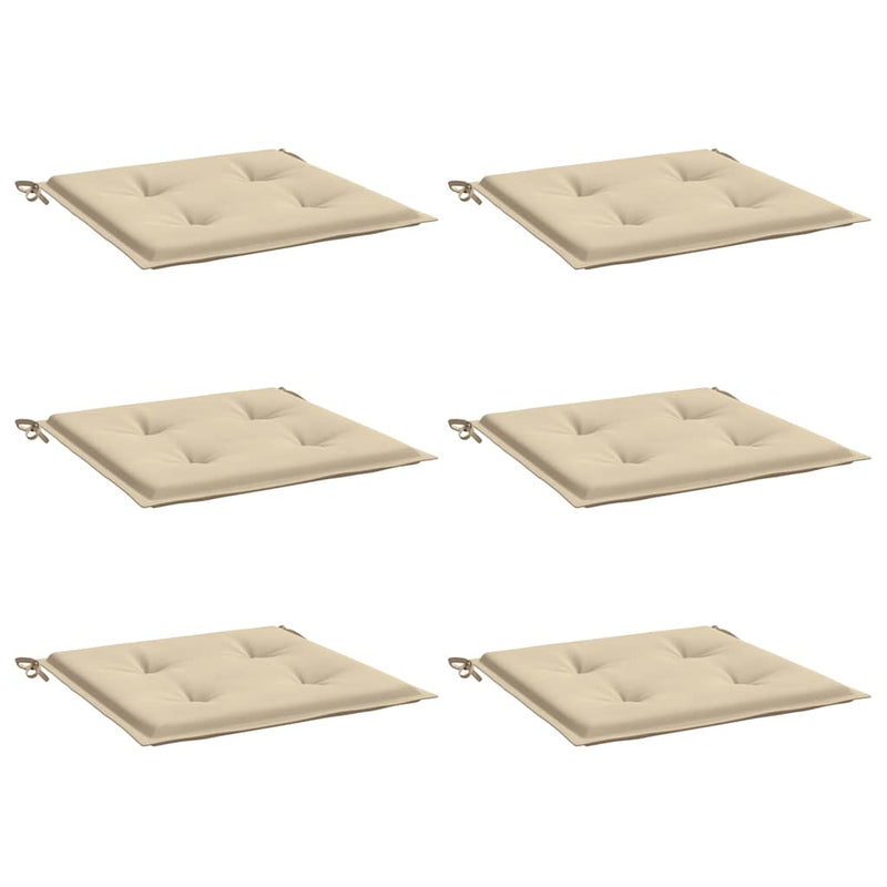 Afbeelding laden in galerijviewer, Vidaxl tuinstoelkussens 6 st 50x50x4 cm oxford stof beige

