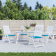 Vidaxl tuinstoelkussens 4 st 50x50x4 cm oxford stof blauw