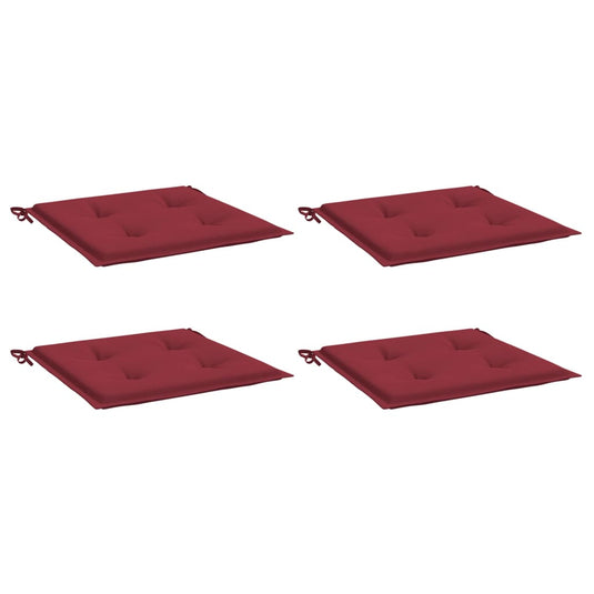 Vidaxl tuinstoelkussens 4 st 50x50x4 cm oxford stof wijnrood