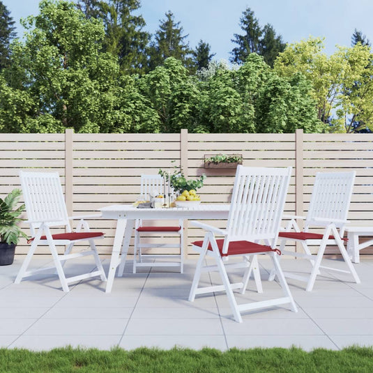 Vidaxl tuinstoelkussens 4 st 50x50x4 cm oxford stof wijnrood