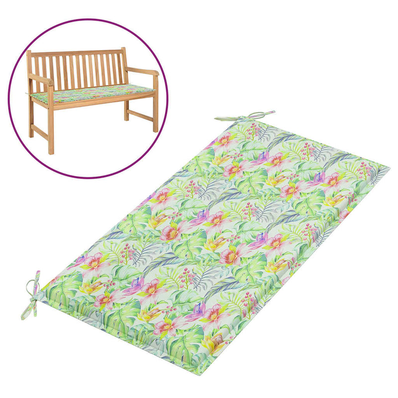 Afbeelding laden in galerijviewer, Vidaxl tuinbankkussen 100x50x3 cm oxford stof bladpatroon
