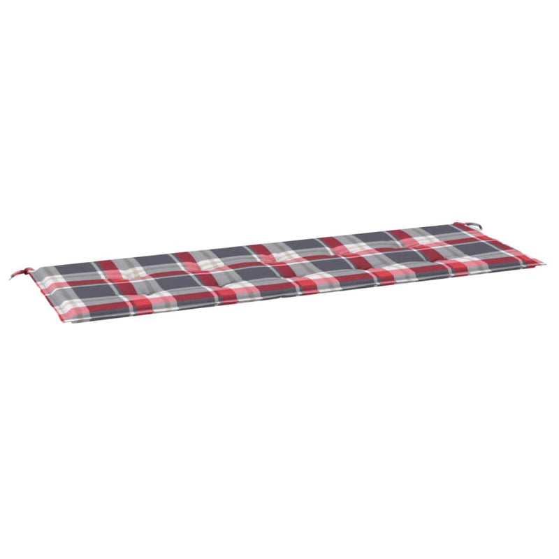 Afbeelding laden in galerijviewer, Vidaxl tuinbankkussen 150x50x3 cm oxford stof ruitpatroon rood

