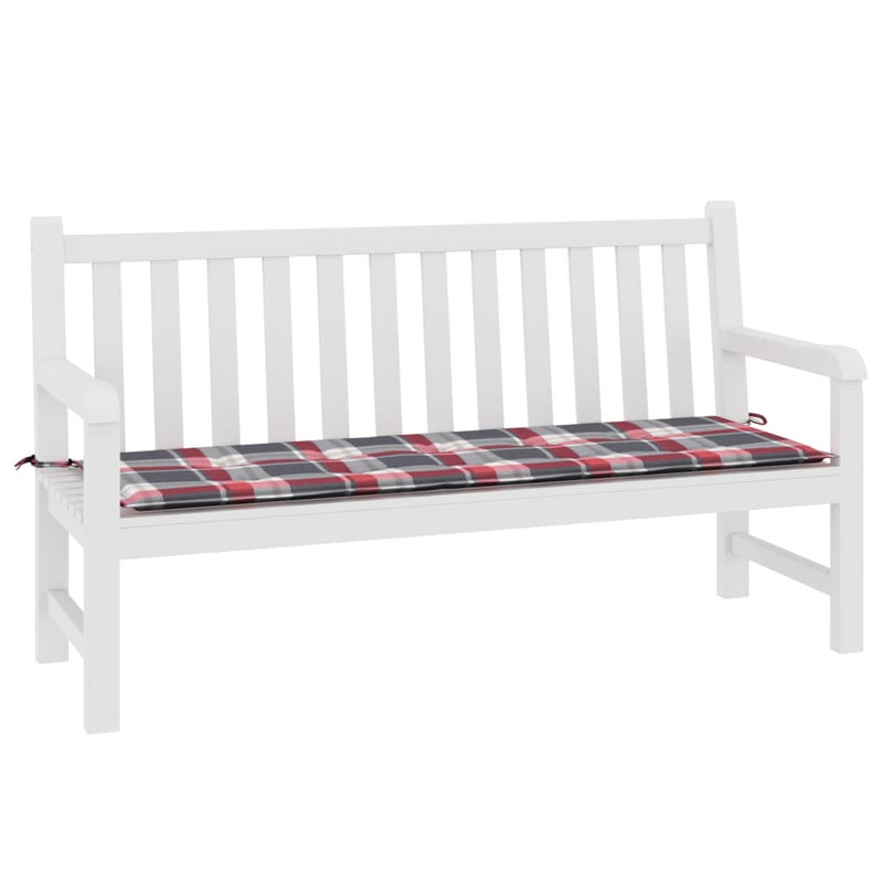 Afbeelding laden in galerijviewer, Vidaxl tuinbankkussen 150x50x3 cm oxford stof ruitpatroon rood
