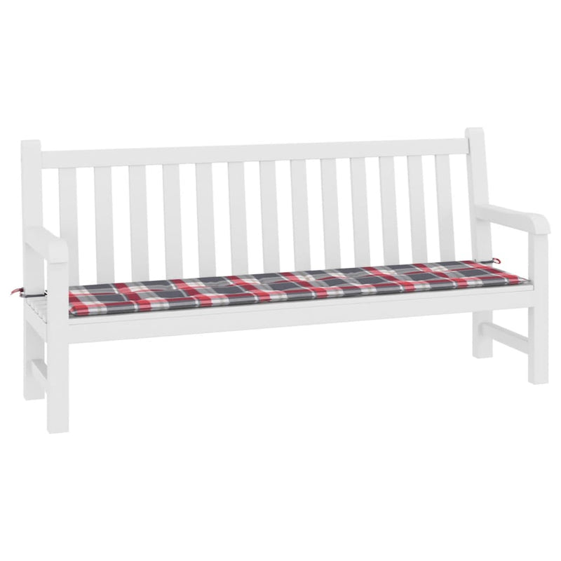 Afbeelding laden in galerijviewer, Vidaxl tuinbankkussen 200x50x4 cm oxford stof ruitpatroon rood
