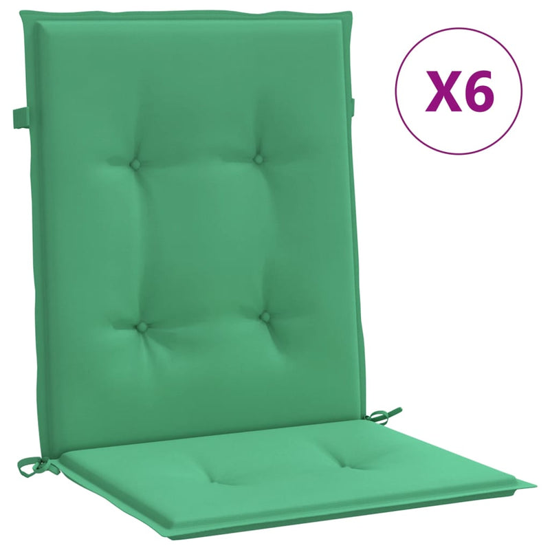 Afbeelding laden in galerijviewer, Vidaxl tuinstoelkussens 6 st 100x50x3 cm oxford stof groen
