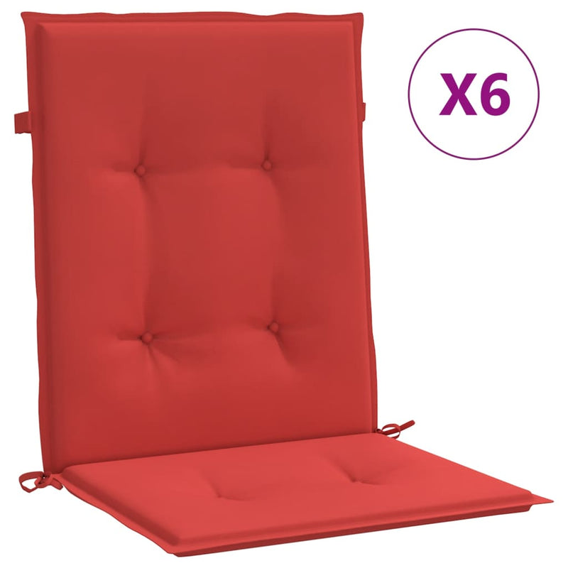 Afbeelding laden in galerijviewer, Vidaxl tuinstoelkussens 6 st 100x50x3 cm oxford stof rood

