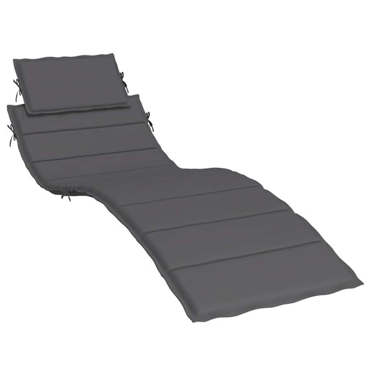 Vidaxl ligbedkussen 186x58x4 cm oxford stof antracietkleurig