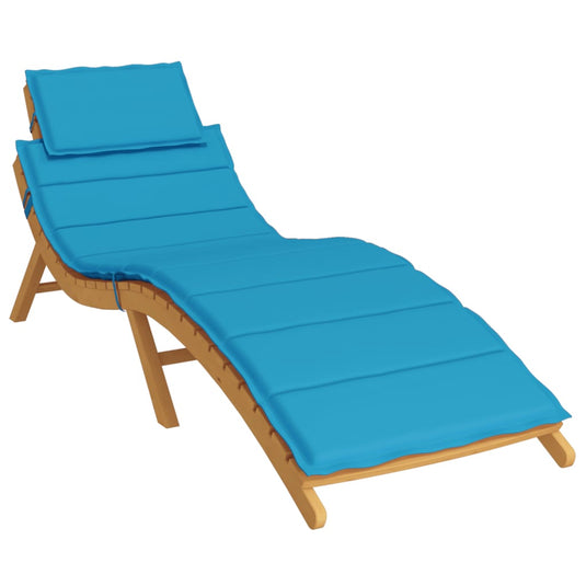Vidaxl ligbedkussen 186x58x4 cm oxford stof blauw