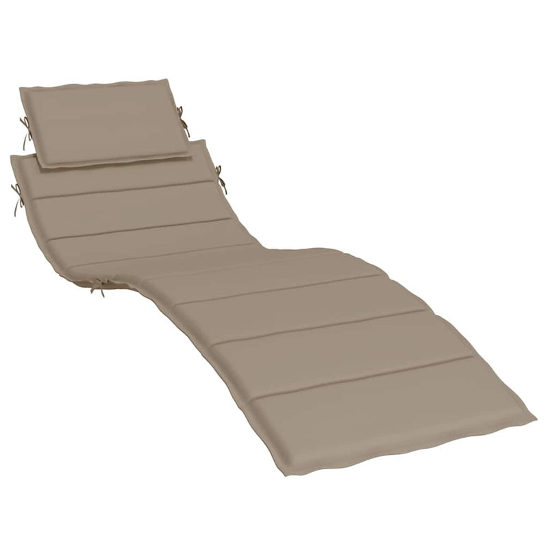 Afbeelding laden in galerijviewer, Vidaxl ligbedkussen 186x58x4 cm oxford stof taupe
