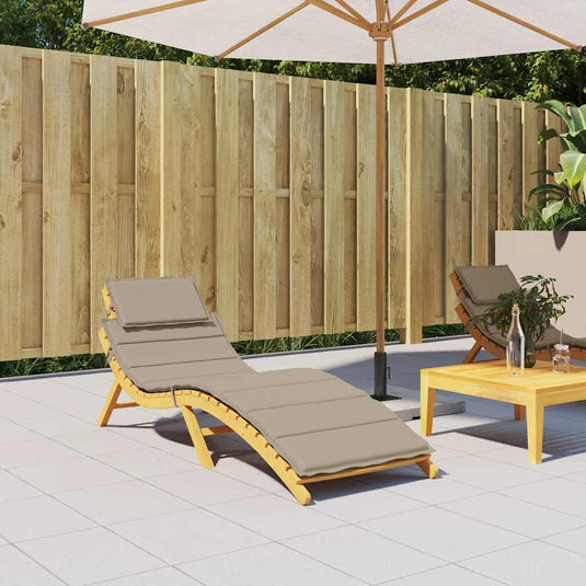 Vidaxl ligbedkussen 186x58x4 cm oxford stof taupe