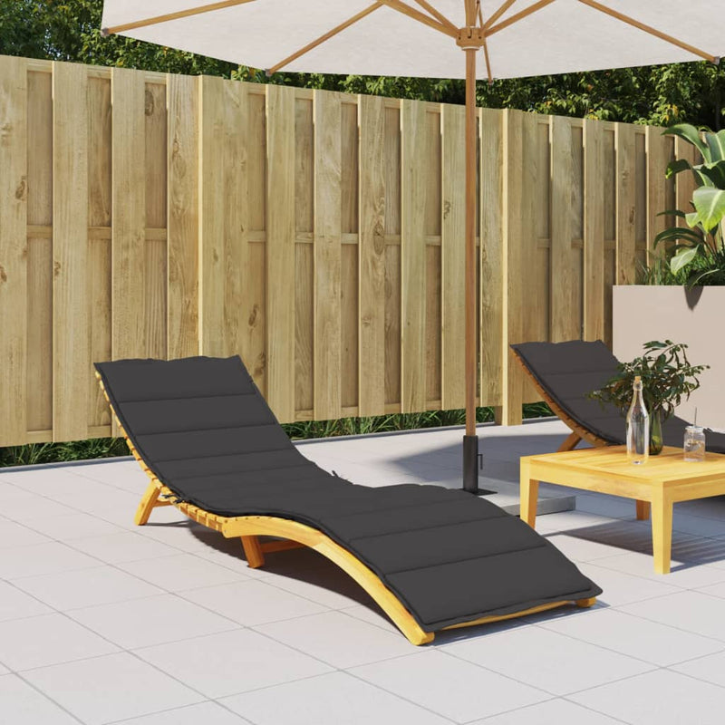 Afbeelding laden in galerijviewer, Vidaxl ligbedkussen 200x60x3 cm oxford stof zwart
