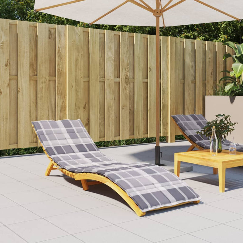 Afbeelding laden in galerijviewer, Vidaxl ligbedkussen200x60x3 cm oxford stof ruitpatroon grijs
