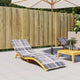 Vidaxl ligbedkussen200x60x3 cm oxford stof ruitpatroon grijs