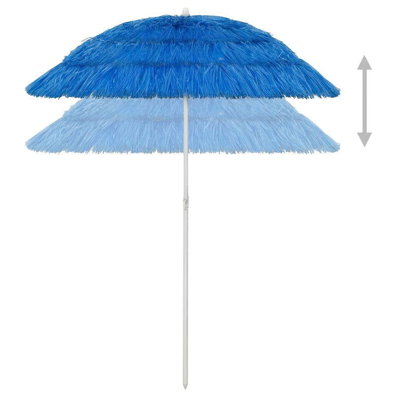 Afbeelding laden in galerijviewer, VidaXL Strandparasol Hawaï 180 cm blauw
