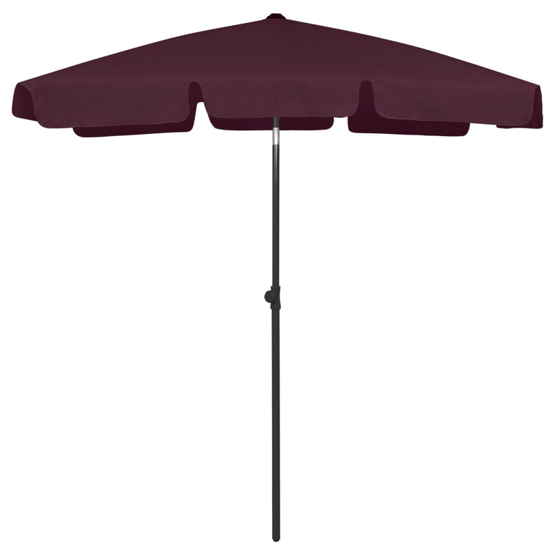 Afbeelding laden in galerijviewer, Vidaxl strandparasol 180x120 cm bordeauxrood
