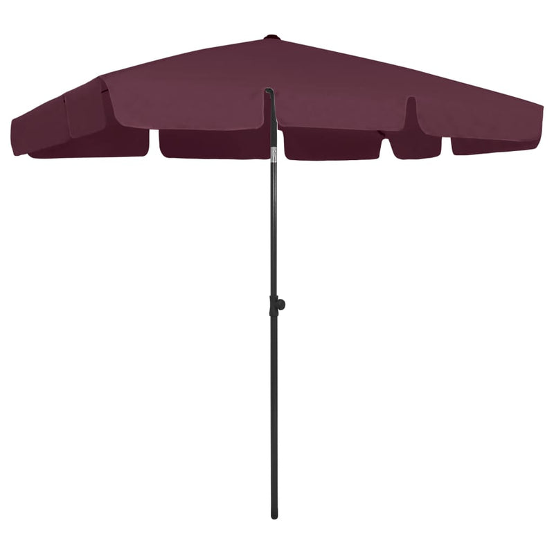 Afbeelding laden in galerijviewer, Vidaxl strandparasol 200x125 cm bordeauxrood
