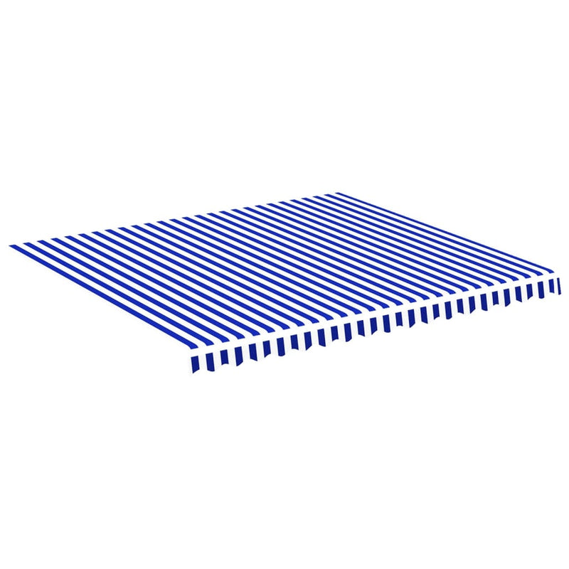 Afbeelding laden in galerijviewer, Vidaxl vervangingsdoek voor luifel 400x350 cm polyester blauw en wit
