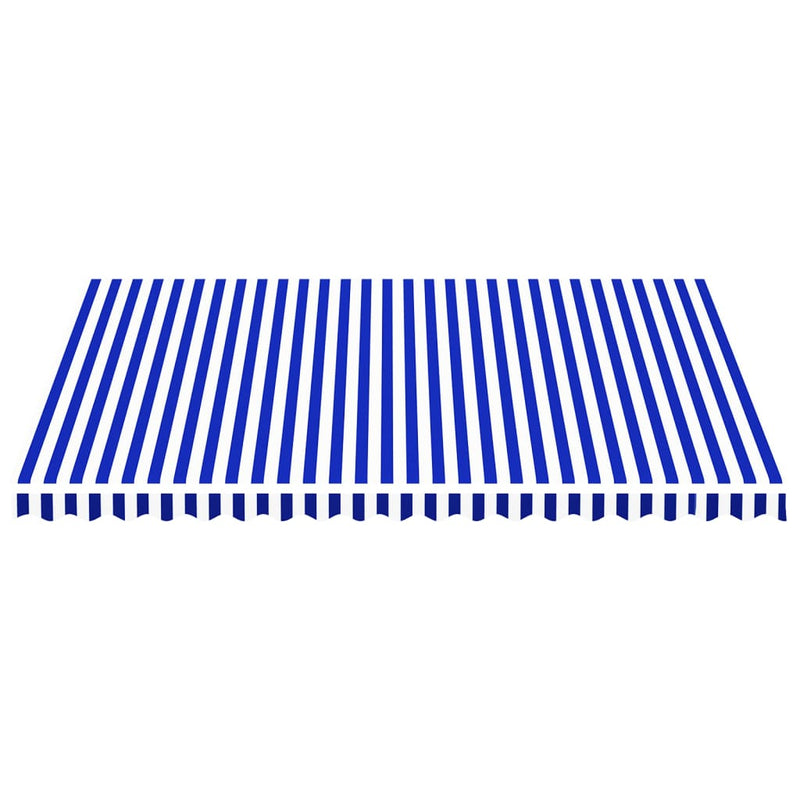 Afbeelding laden in galerijviewer, Vidaxl vervangingsdoek voor luifel 4,5x3,5 m blauw en wit
