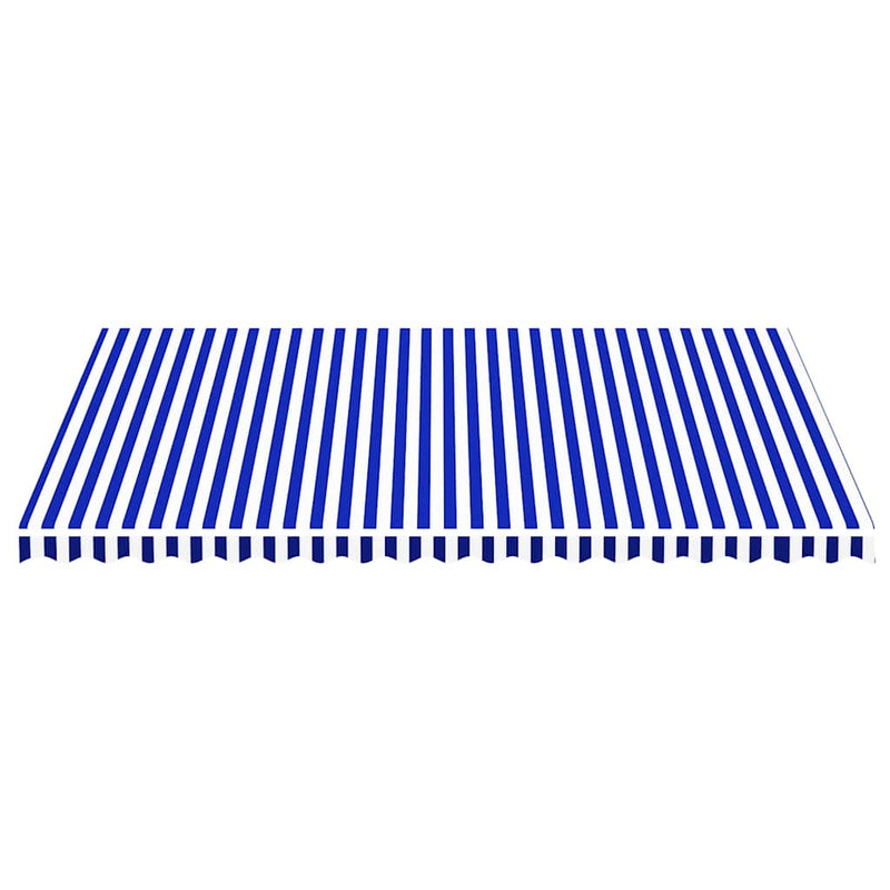 Afbeelding laden in galerijviewer, Vidaxl vervangingsdoek voor luifel 500x350 cm polyester blauw en wit
