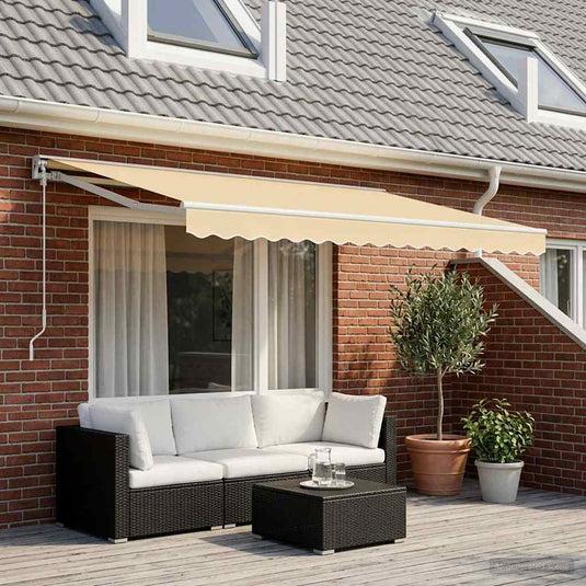 Vidaxl vervangingsdoek voor luifel 450x350 cm polyester crèmekleurig