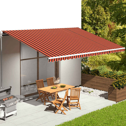 Vidaxl vervangingsdoek voor luifel 6x3,5 m oranje en bruin