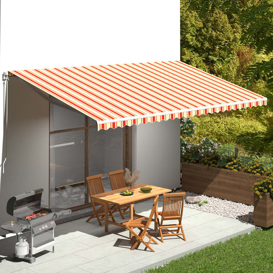 Vidaxl vervangingsdoek voor luifel 6x3,5 m geel en oranje