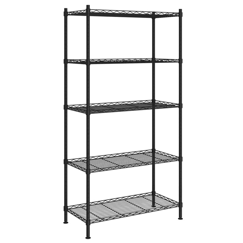 Afbeelding laden in galerijviewer, Vidaxl opbergrek 5-laags 250 kg 90x35x180 cm zwart
