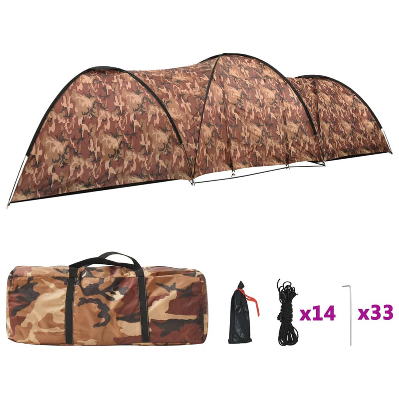 Afbeelding laden in galerijviewer, Vidaxl iglotent 8-persoons 650x240x190 cm camouflage
