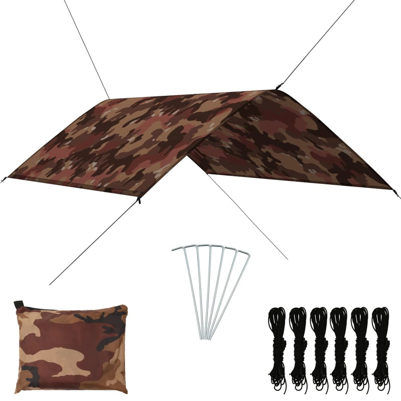 Afbeelding laden in galerijviewer, VidaXL Afdekzeil 3x2 m camouflage
